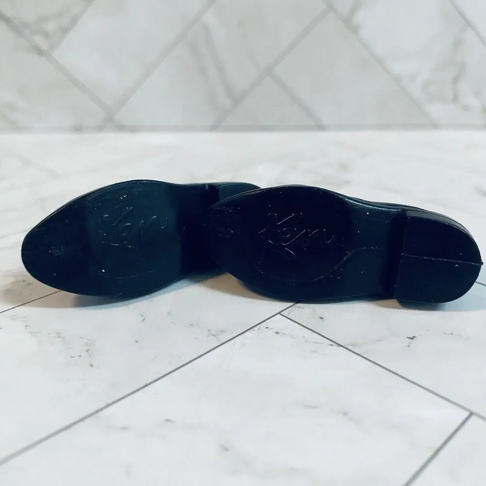 Vintage Ken Shoes Black Loafers Wingtip Oxford Suit Style Dress Shoe  Mattel